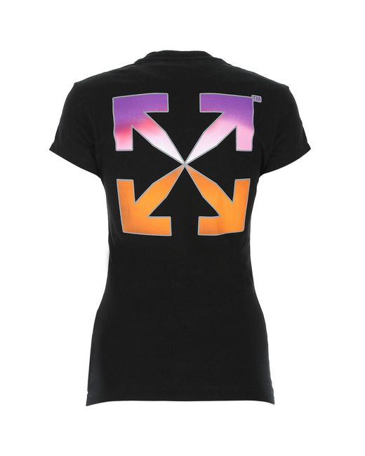Off-White c/o Virgil Abloh Black Gradient-Style Logo T-Shirt