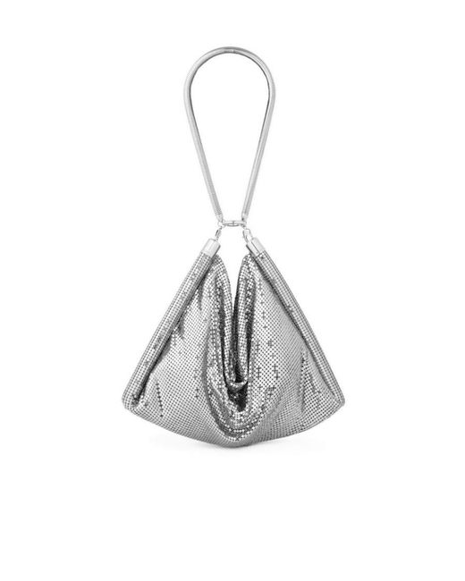 Rabanne White Soft Metallic Pocket Bag