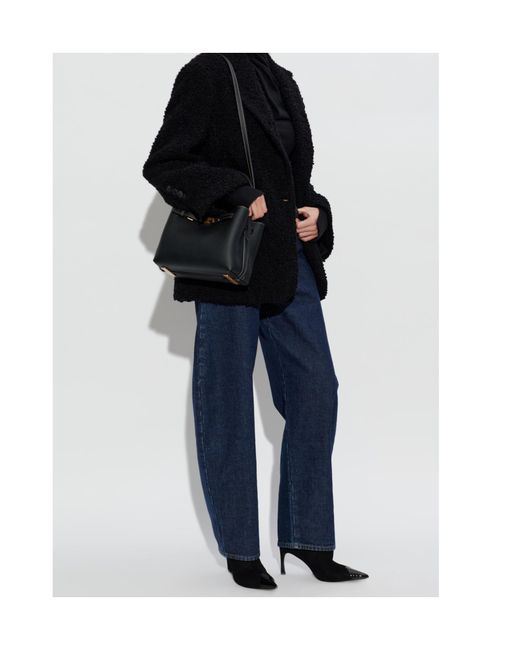 By Malene Birger Black Biena Textured Button Blazer