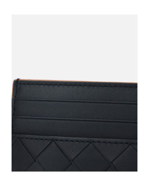 Bottega Veneta Black Intrecciato Open Top Card Case for men