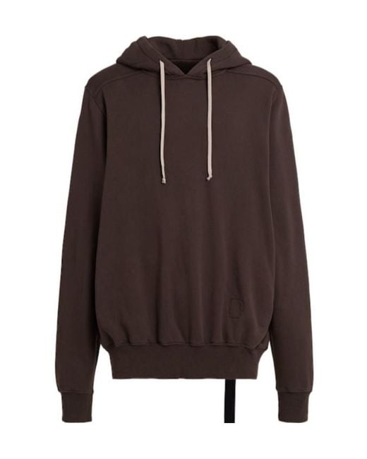 Rick Owens Brown Oversized Hooded Cotton Sweatshirt for men