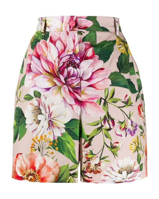Dolce & Gabbana Multicolor Floral Print Shorts
