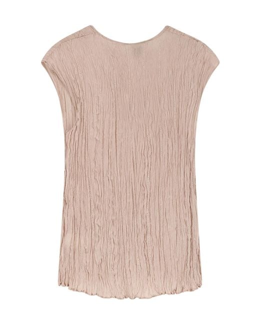 Alysi Pink Wrinkle Top