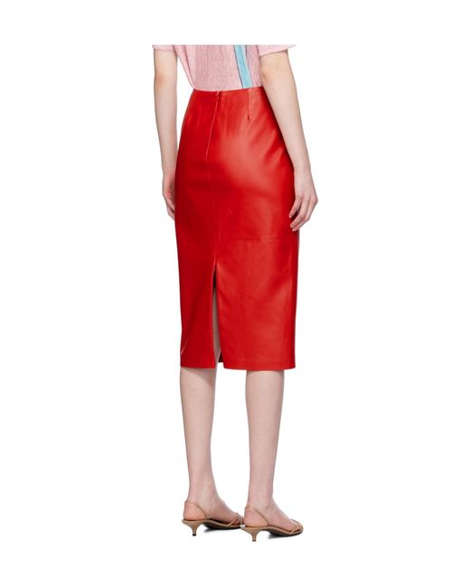 The Row Red Bartellette Skirt
