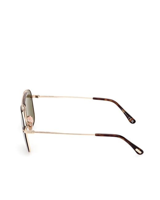 Tom Ford Green Eyewear Pilot Frame Sunglasses for men