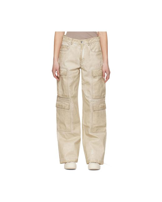 Rick Owens Natural Hollywood Double Cargo Jeans