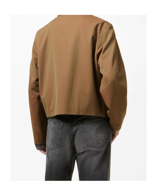 Our Legacy Brown Zip-Up Mini Jacket for men