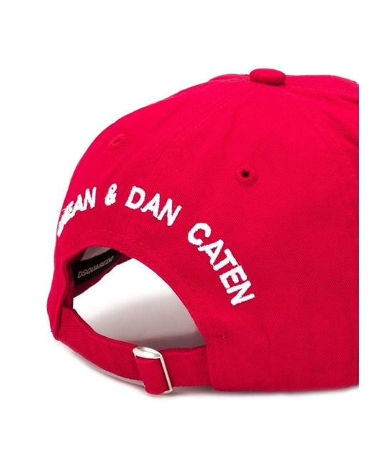 DSquared² Pink Embroidered Baseball Cap for men