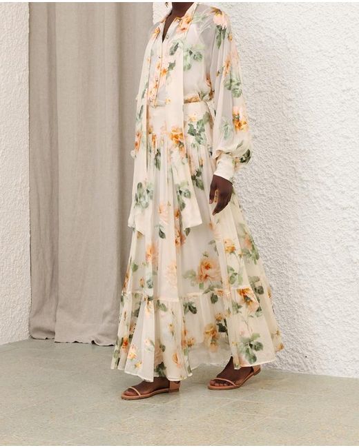 Zimmermann Natural Carousel Burnout Blouse