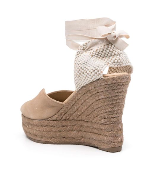 Manebí Gray Manebí Hamptons Lace-Up Wedge Espadrilles