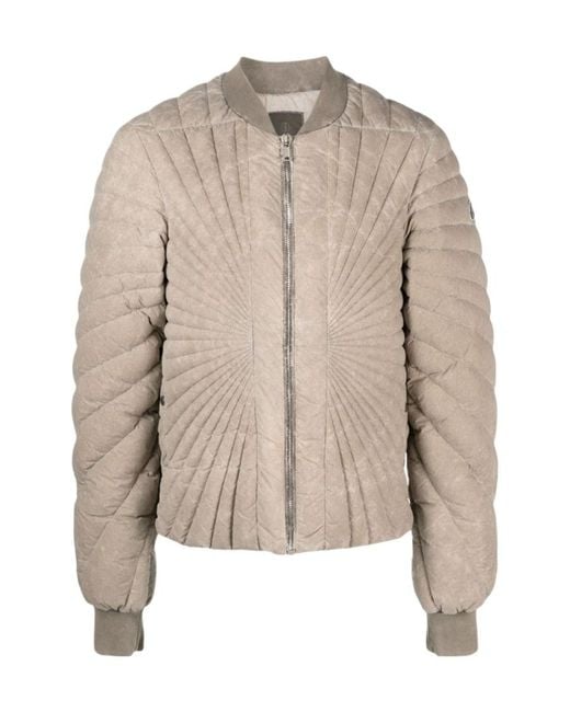 Moncler Brown Radiance Flight Padded Bomber Jacket for men