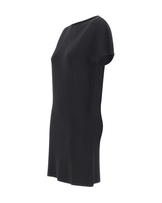 Kaos Black Day By Day Boat-Neck Knitted Dress