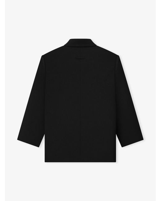Fear Of God Black Wool Ripstop Relaxed Long Jacket for men