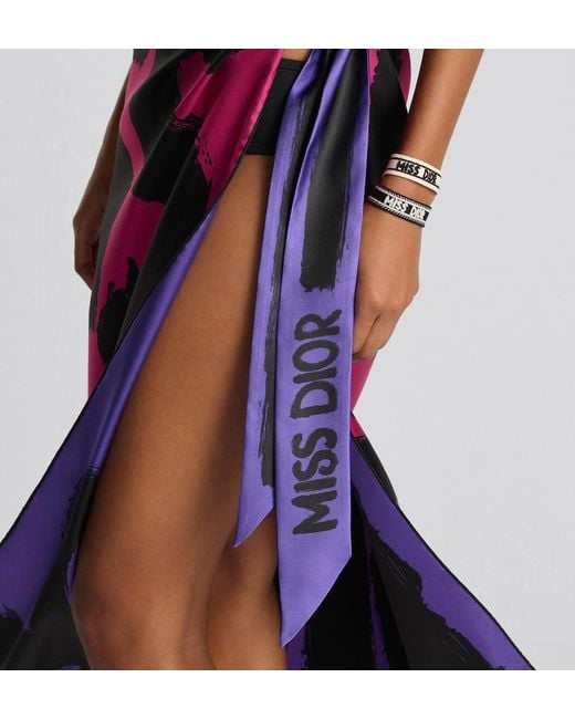 Dior Miss Graffiti Reversible Sarong With Tied Belt in Pink Dior Miss Graffiti Reversible Sarong With Tied Belt in Pink