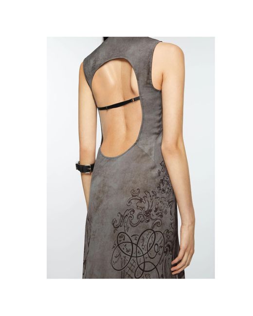Acne Multicolor Printed Mesh Dress