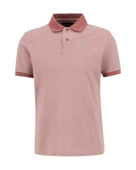 Barbour Pink Short-Sleeved Polo Shirt for men