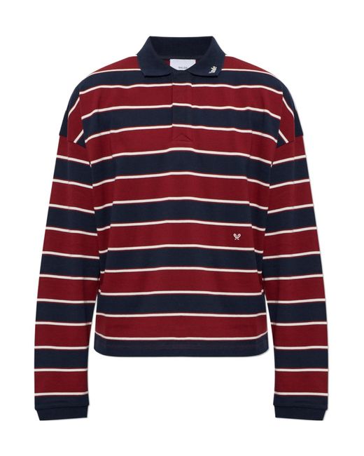 Rhude Red Long-Sleeve Polo Shirt for men