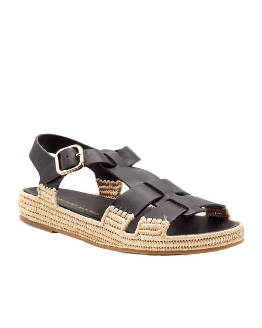 Paloma Barceló Brown Paloma Barceló Braided Platform Flat Sandals