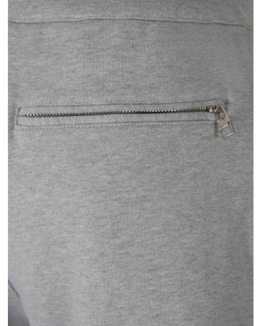 McQueen Gray Graffiti Printed Sport Shorts for men