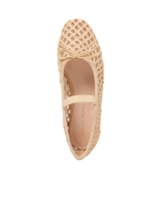 Loeffler Randall Natural Solid Woven Raffia Ballet Flats