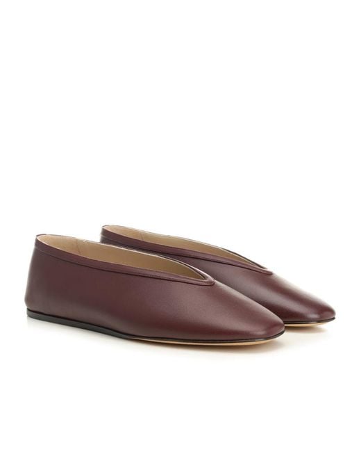 Le Monde Beryl Brown Luna Leather Slippers