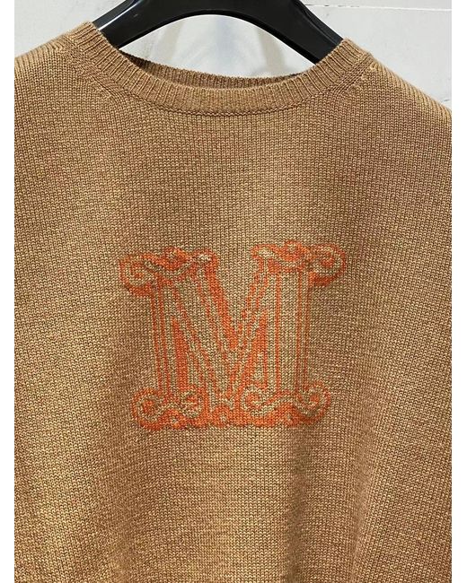 Max Mara Natural Monogram-Knit Jumper