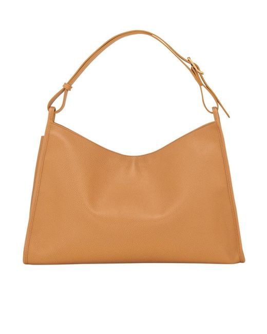 Longchamp Brown Xl Le Foulonné Shoulder Bag