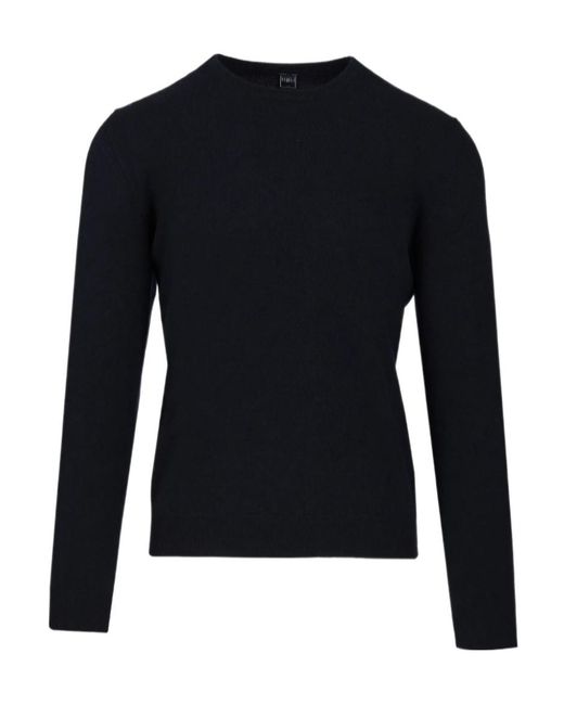 Fedeli Blue Crew-Neck Sweater for men