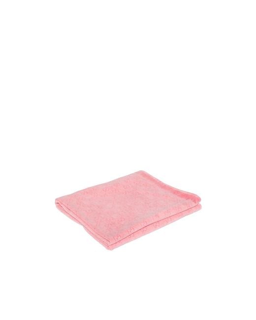 Gucci Pink Gg Terrycloth Jacquard Beach Towel
