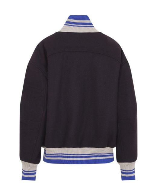 Dries Van Noten Blue Valdi Bomber Jacket