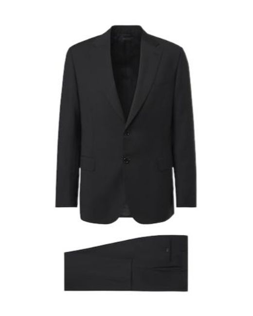 Brioni Black Wool And Mohair Suit for men