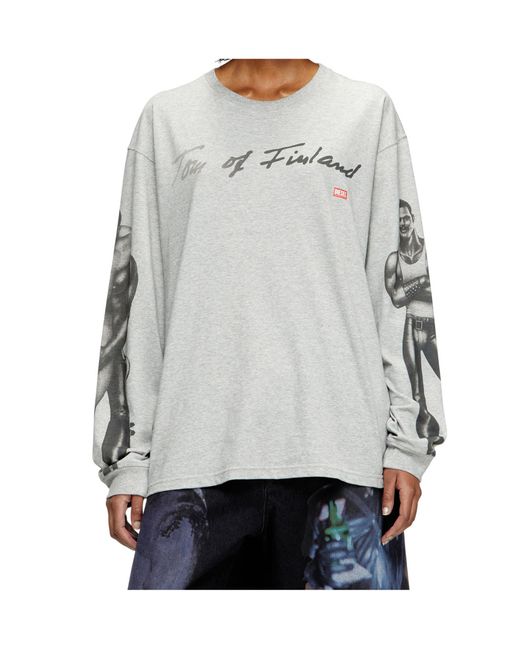 DIESEL Gray X Tom Of Finland Foundation Box Sweatshirt for men