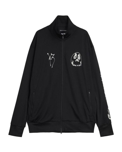 Valentino Black Standcollar Zipup Track Jacket for men