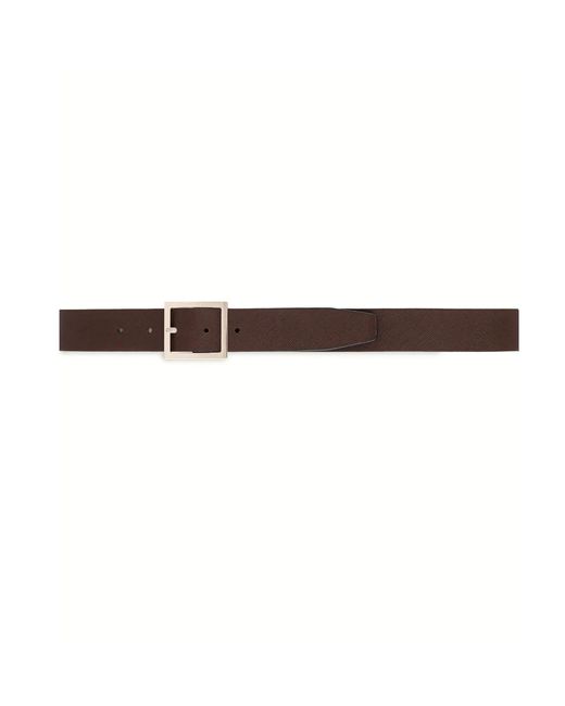 Orciani White Reversible Saffiano Leather Belt for men