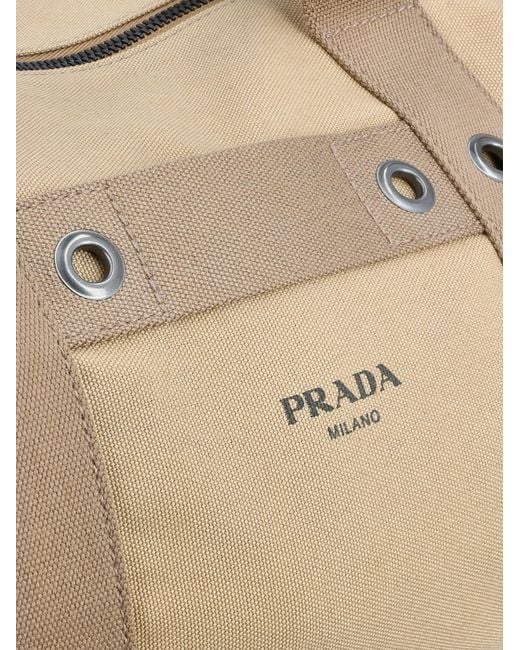 Prada Natural Canvas Travel Bag for men