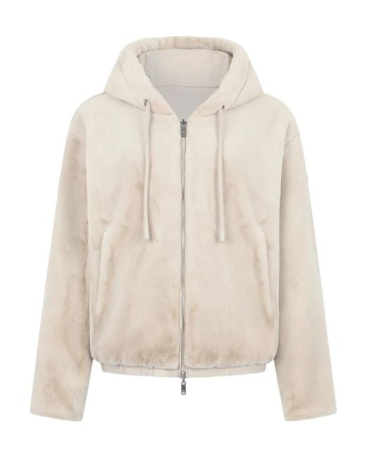 Moose Knuckles Natural Eaton Bunny Reversible Zipped Jacket