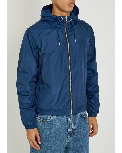 Canada Goose Blue Drift Hooded Logo-Appliquéd Shell Jacket for men