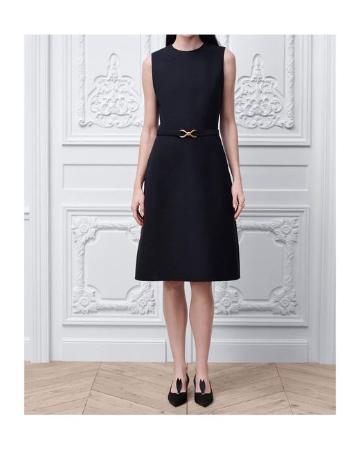 Dior Black Belted Straight Dress