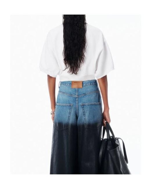 Alexander Wang White T By Cropped Polo Shirt