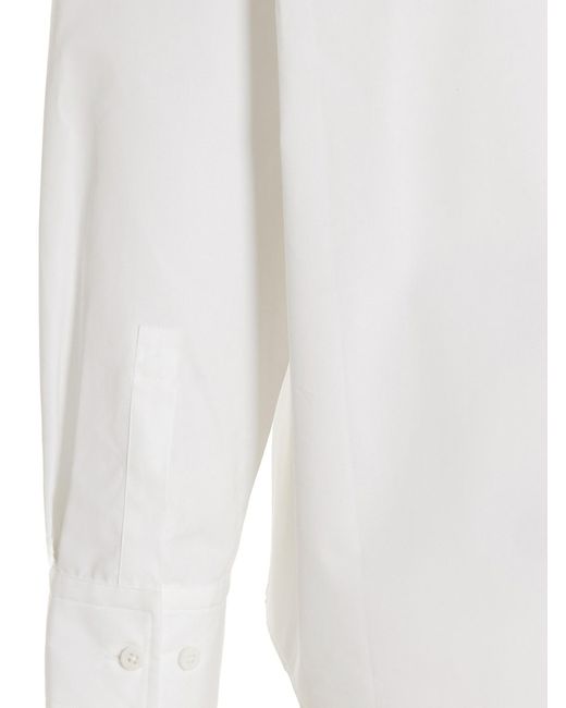 VTMNTS White Flap-Detailed Buttoned Shirt for men