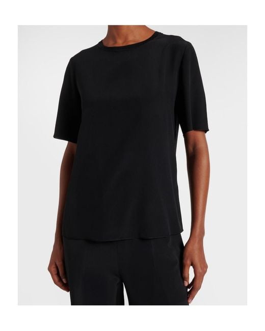 Joseph Black Rubin Silk Crêpe De Soie T-Shirt