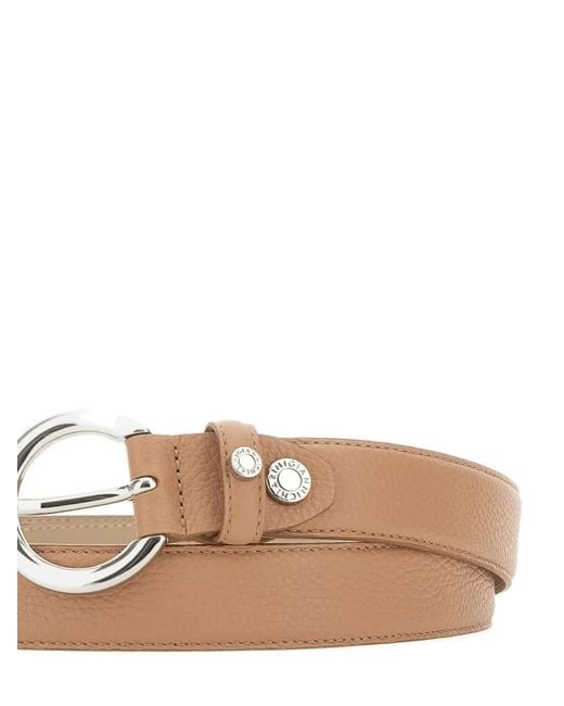 Gianni Chiarini White Padded Round-Buckle Belt