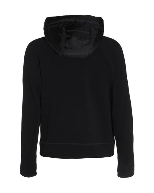 Moncler Black Grenoble Logo Printed Hooded Jacket for men