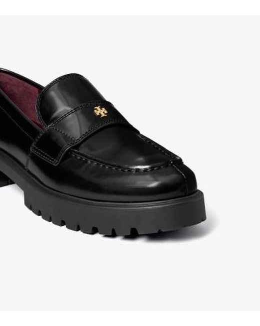 Tory Burch Black Classic Lug Slip-On Loafers