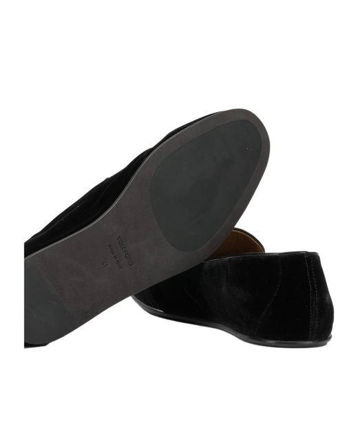 Tom Ford Black Round-Toe Loafers for men