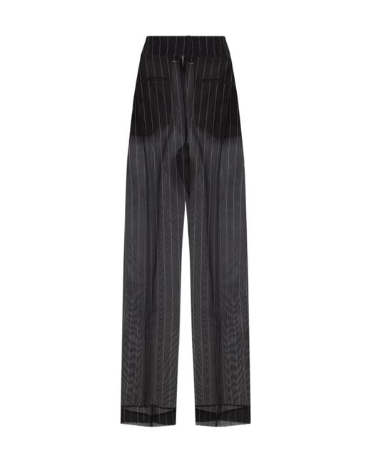 Khaite Black Lenton Low Rise Wide-Leg Pants