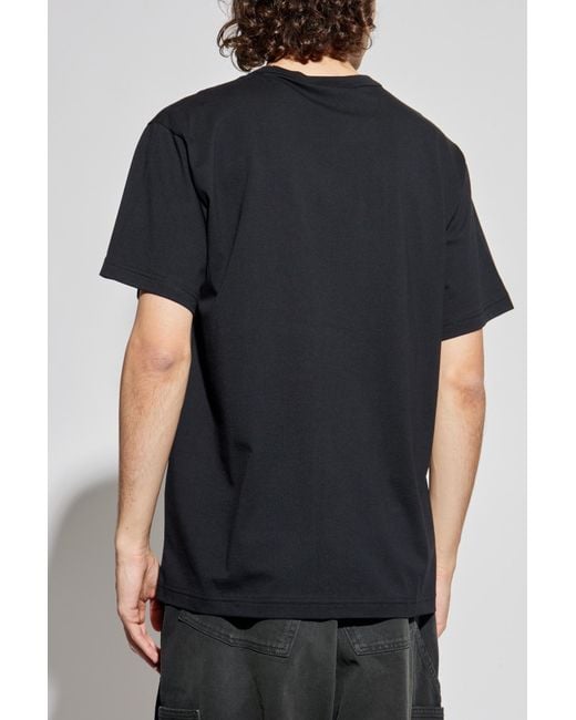 Versace Jeans Black Couture Logo Printed Crewneck T-Shirt for men