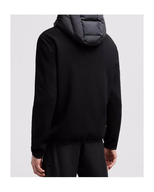 Moncler Black Zip-Up Long-Sleeved Cardigan for men