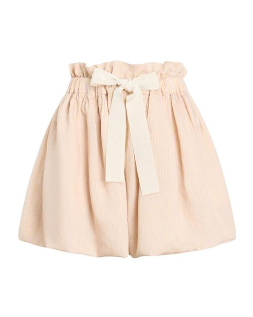 Patou Natural Ruffled Mini Skirt