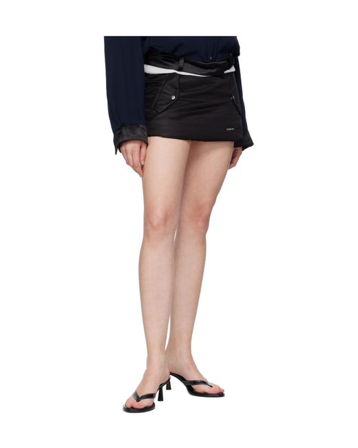 we11done Black Padded Skirt